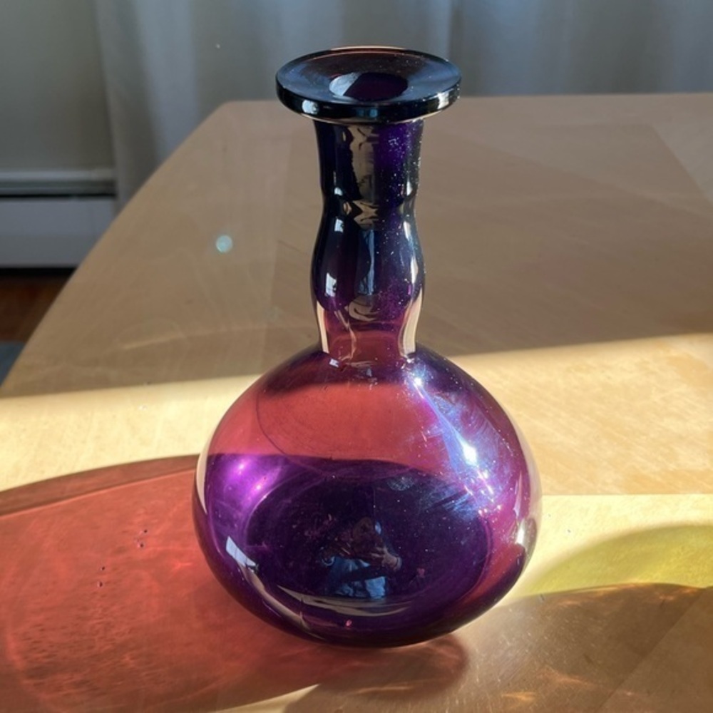 Vintage Fostoria Amethyst Glass Decanter